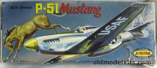 Aurora 1/48 P-51 Mustang with 'Horse' Artwork, 118-98 plastic model kit